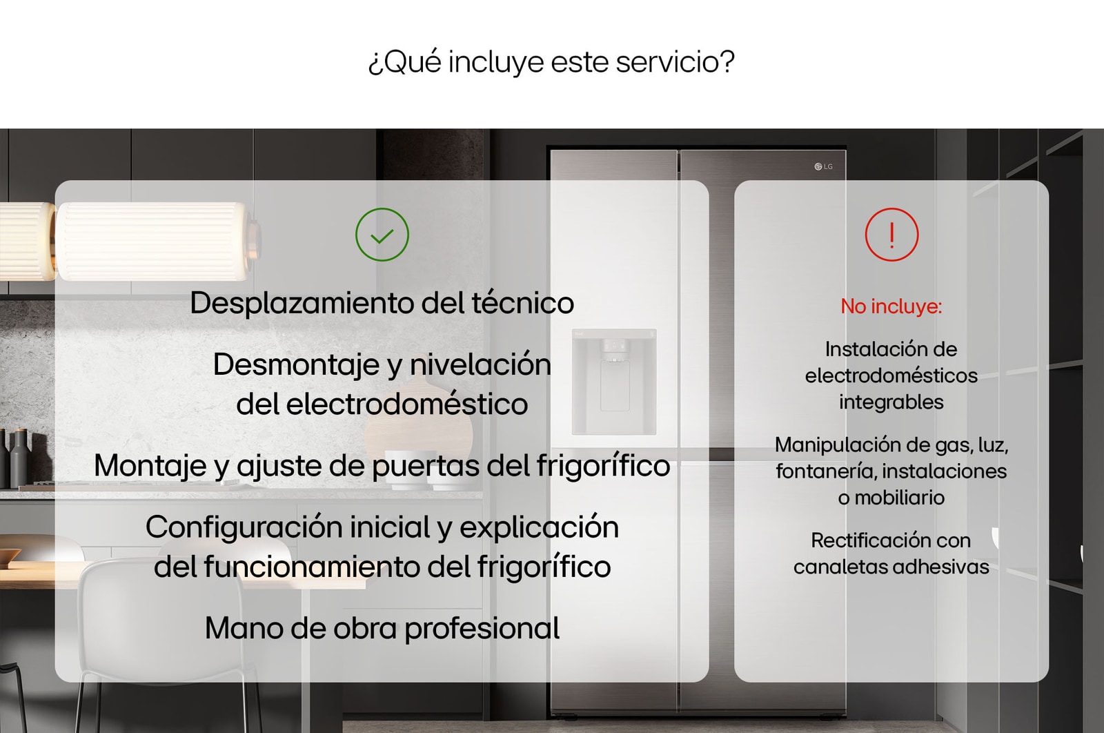 LG Servicio de desmontaje de puertas, SERVICIODPSXS