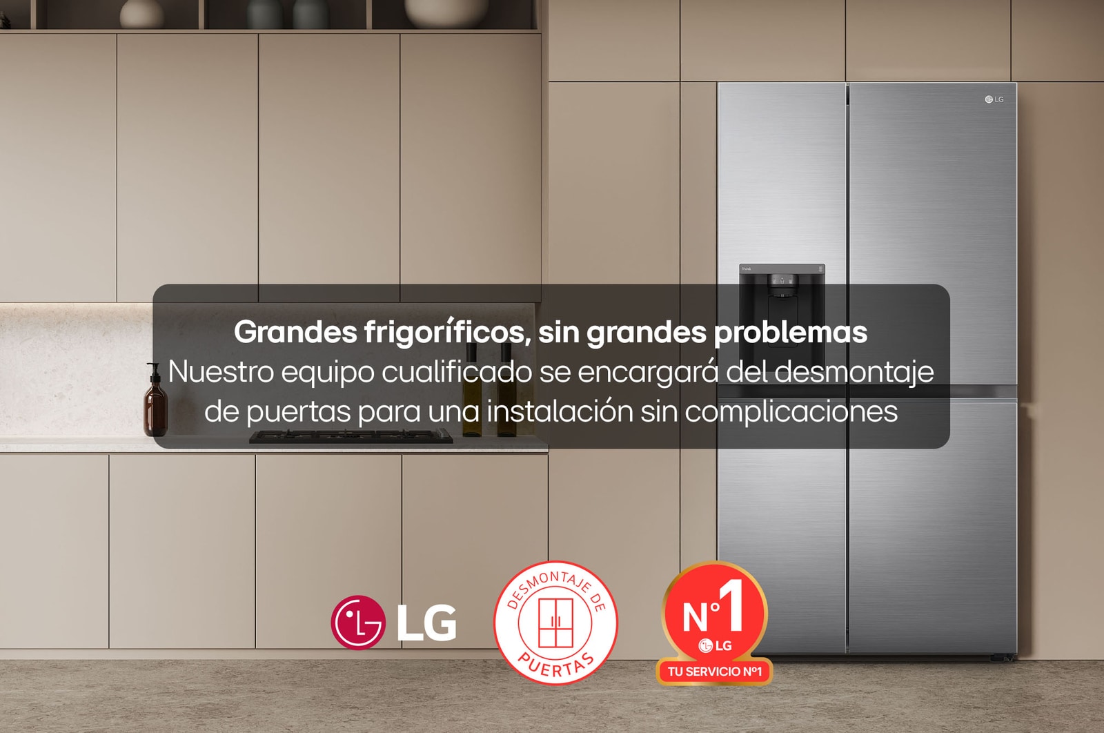 LG  Desmontaje de puertas para Frigoríficos LG, SERVICIODPSXS