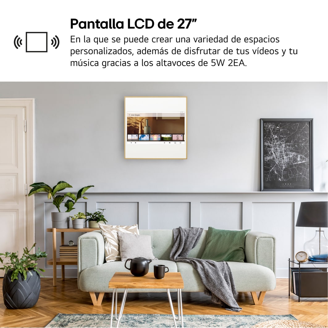LG GALLERY 09 LCD: Aire Acondicionado, A++/A+, WIFI, Flujo Aire 3D, Altavoces 5W, GALLERY09TV.SET