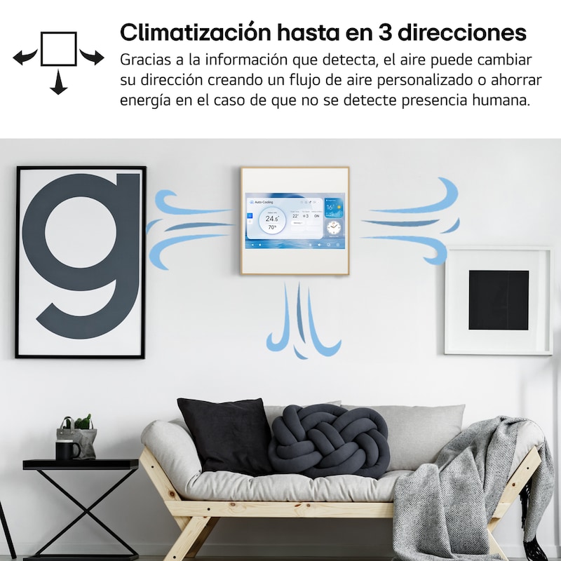 LG GALLERY 09 LCD: Aire Acondicionado, A++/A+, WIFI, Flujo Aire 3D, Altavoces 5W, GALLERY09TV.SET