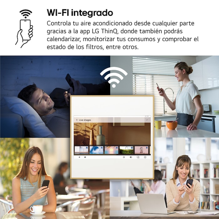 LG GALLERY 09 LCD: Aire Acondicionado, A++/A+, WIFI, Flujo Aire 3D, Altavoces 5W, GALLERY09TV.SET