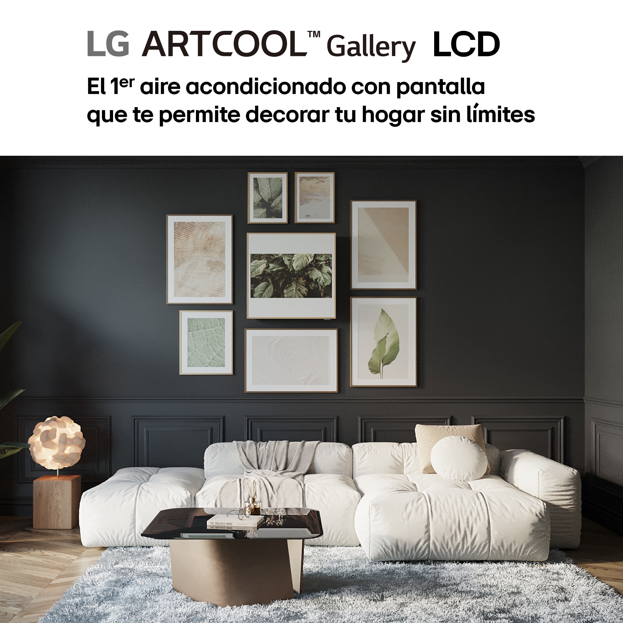 LG GALLERY 09 LCD: Aire Acondicionado, A++/A+, WIFI, Flujo Aire 3D, Altavoces 5W, GALLERY09TV.SET
