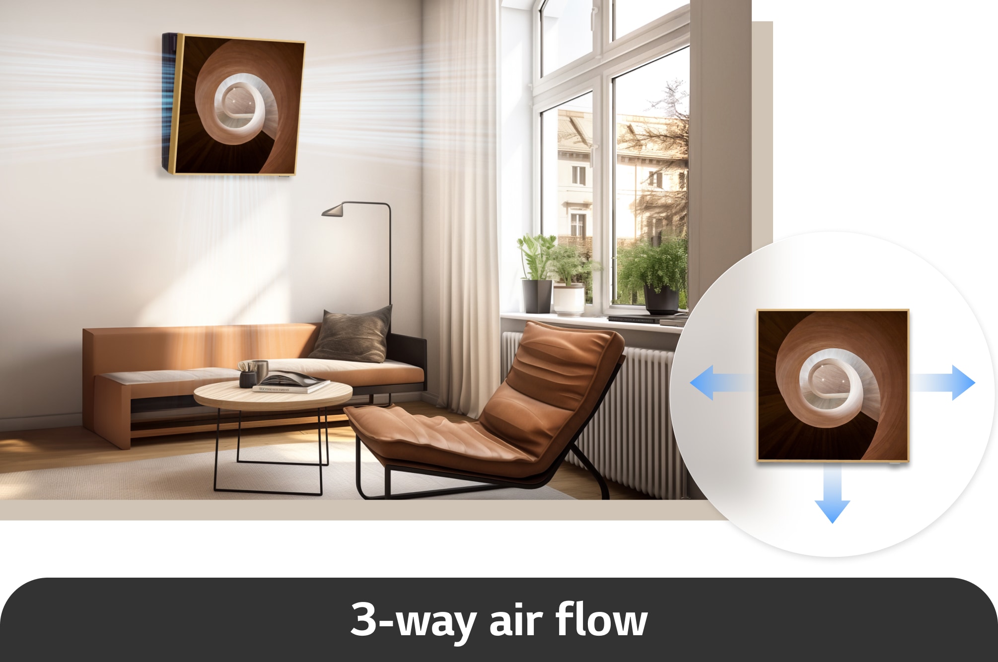 LG Artcool Gallery Wifi R32: Aire Acondicionado con bomba de calor inverter, 2,5 KW, A++/A+ (escala A+++ a D) , 32GALLERY09