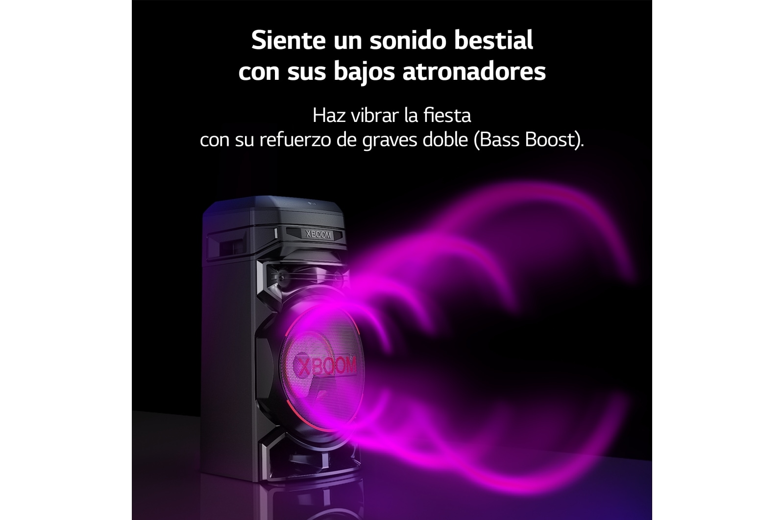 LG xboom La Bestia RNC5 - Altavoz gran potencia, 300W, karaoke, luces LED, efectos de DJ, Bluetooth, Negro, RNC5SP.DESB