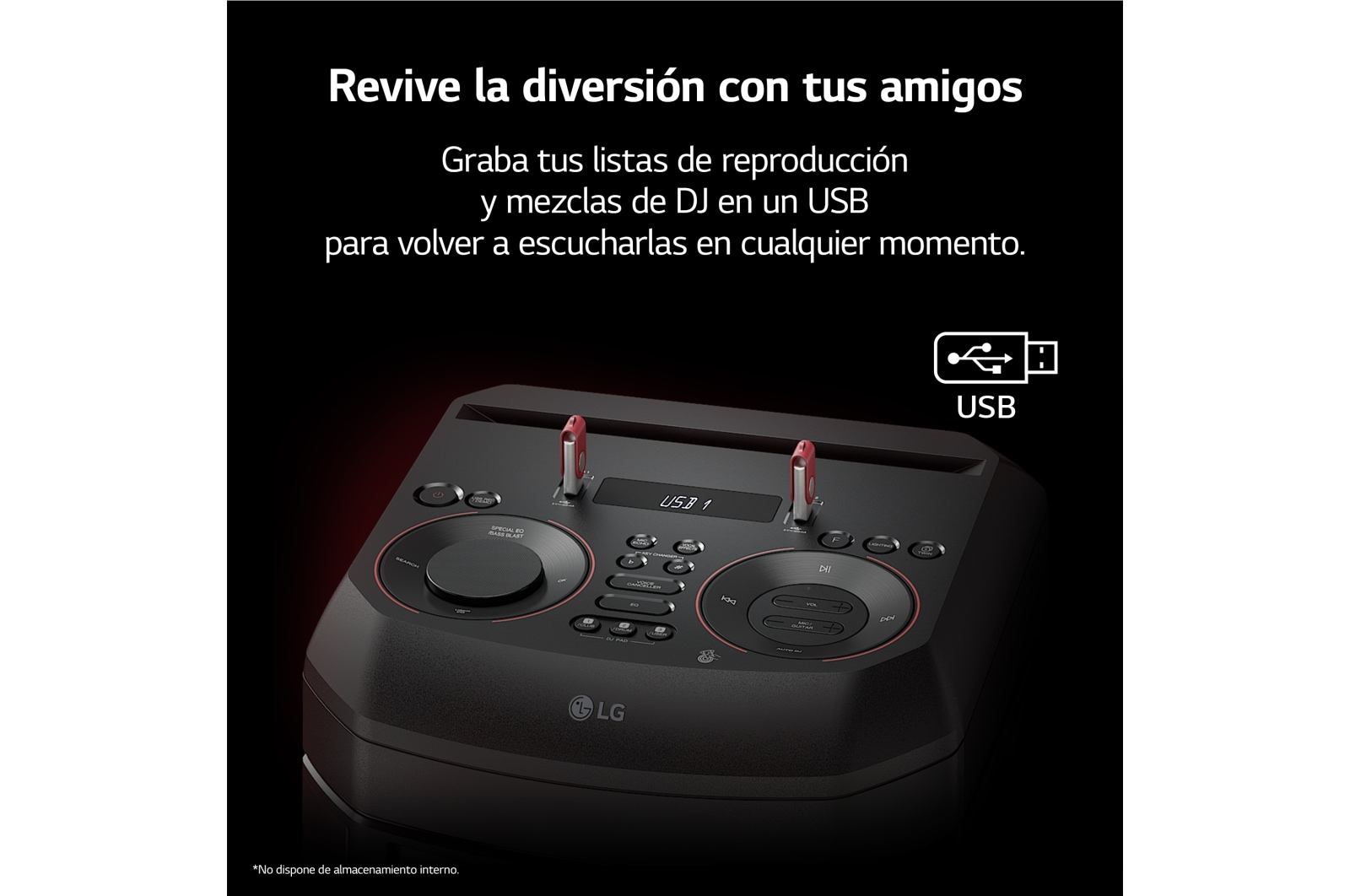 LG xboom La Bestia RNC5 - Altavoz gran potencia, 300W, karaoke, luces LED, efectos de DJ, Bluetooth, Negro, RNC5SP.DESB