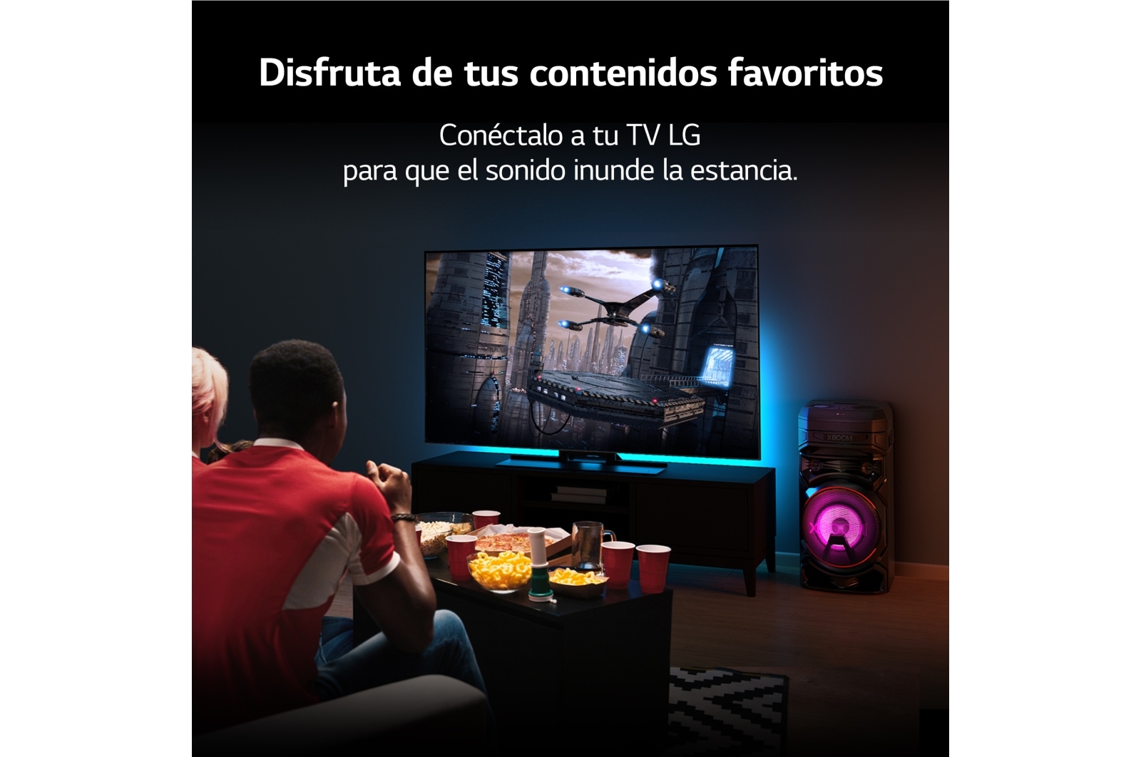 LG xboom La Bestia RNC5 - Altavoz gran potencia, 300W, karaoke, luces LED, efectos de DJ, Bluetooth, Negro, RNC5SP.DESB