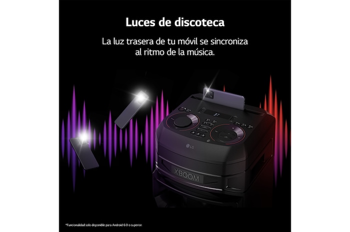 LG xboom La Bestia RNC5 - Altavoz gran potencia, 300W, karaoke, luces LED, efectos de DJ, Bluetooth, Negro, RNC5