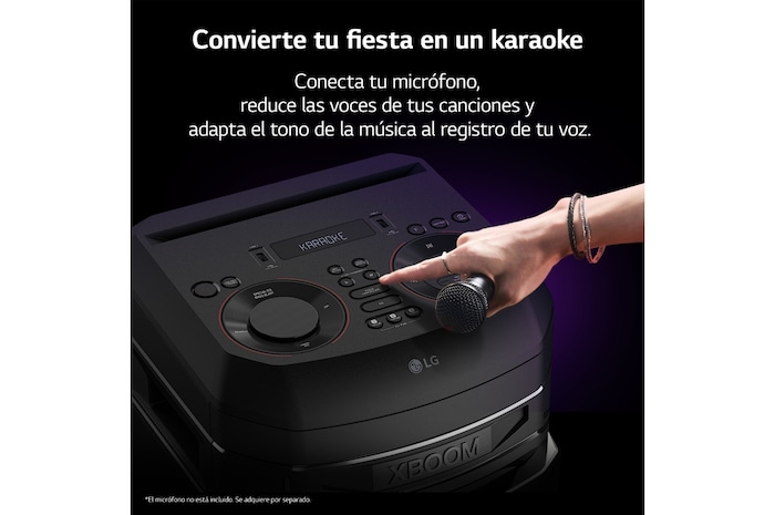 LG xboom La Bestia RNC5 - Altavoz gran potencia, 300W, karaoke, luces LED, efectos de DJ, Bluetooth, Negro, RNC5