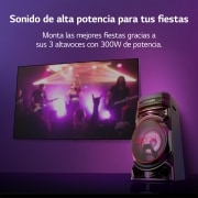 LG xboom La Bestia RNC5 - Altavoz gran potencia, 300W, karaoke, luces LED, efectos de DJ, Bluetooth, Negro, RNC5SP.DESB