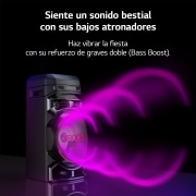 LG xboom La Bestia RNC5 - Altavoz gran potencia, 300W, karaoke, luces LED, efectos de DJ, Bluetooth, Negro, RNC5SP.DESB