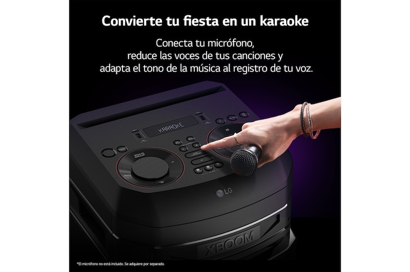 LG xboom La Bestia RNC7 - Altavoz gran potencia, 500W, karaoke, luces LED, efectos de DJ, Bluetooth, Negro, RNC7