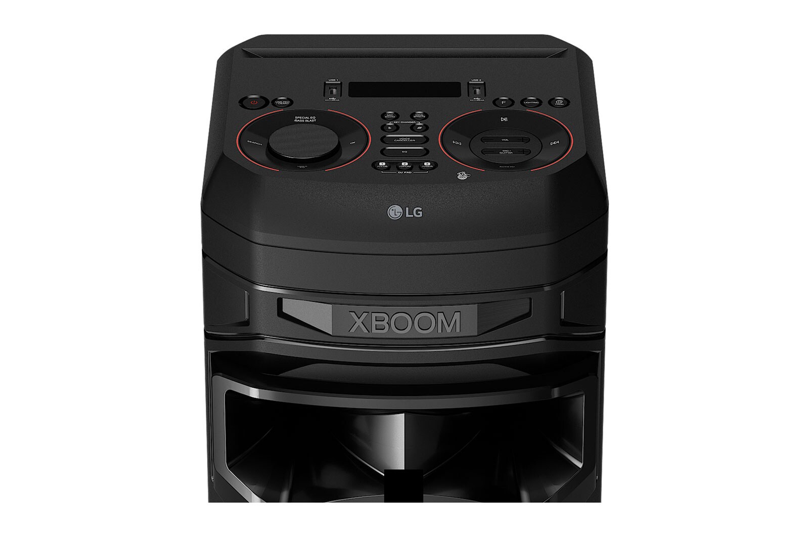 LG xboom La Bestia RNC9 - Altavoz gran potencia, 1000W, karaoke, luces LED, efectos de DJ, Bluetooth, Negro, RNC9