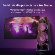 LG xboom La Bestia RNC9 - Altavoz gran potencia, 1000W, karaoke, luces LED, efectos de DJ, Bluetooth, Negro, RNC9