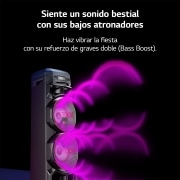 LG xboom La Bestia RNC9 - Altavoz gran potencia, 1000W, karaoke, luces LED, efectos de DJ, Bluetooth, Negro, RNC9