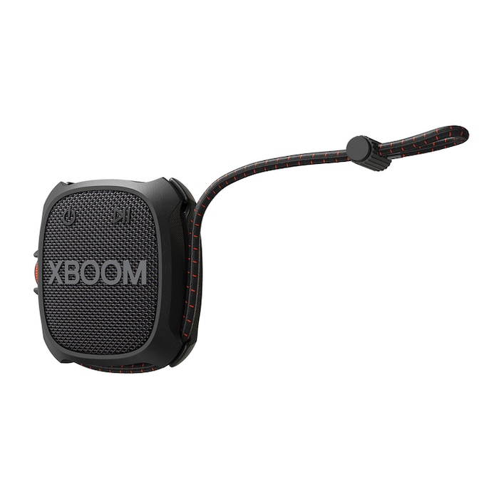 LG xboom XG2TBK - Altavoz inalámbrico, bluetooth, 5W, hasta 10h batería, resistencia militar, IP67, Negro, XG2TBK