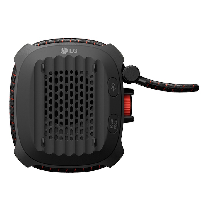 LG xboom XG2TBK - Altavoz inalámbrico, bluetooth, 5W, hasta 10h batería, resistencia militar, IP67, Negro, XG2TBK