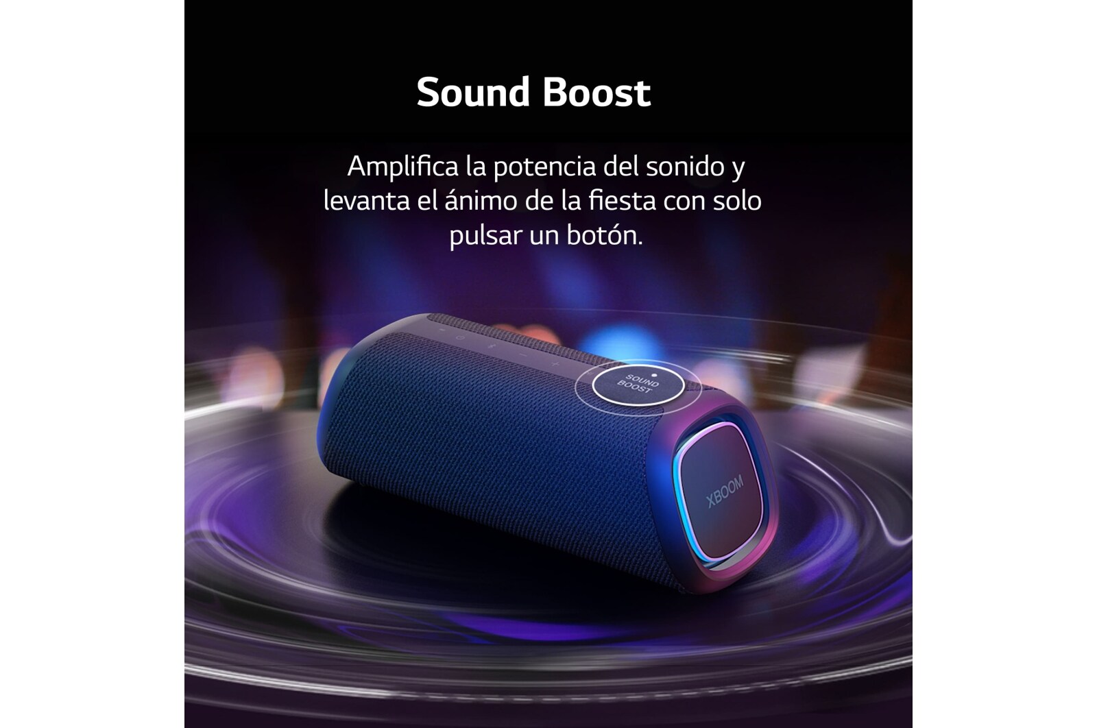 LG xboom XG5QBK - Altavoz inalámbrico, bluetooth, 20W, hasta 18h batería, resistencia IP67, Negro, XG5QBK