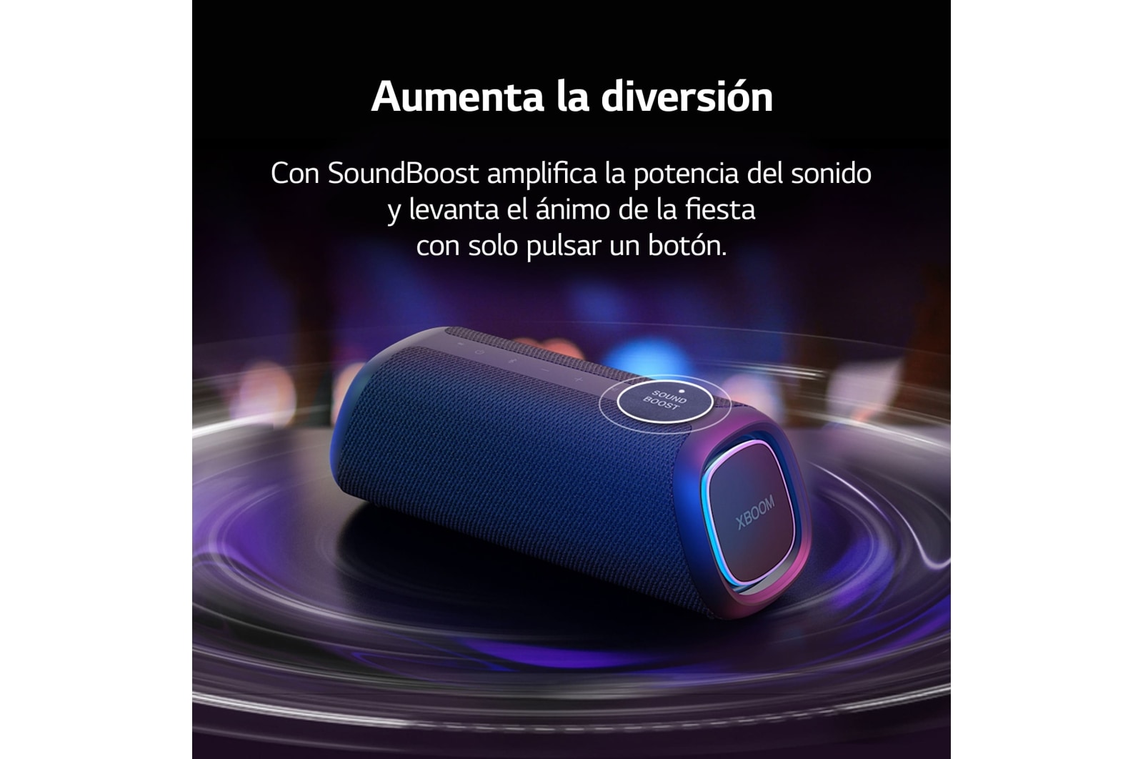 LG xboom XG5QGR - Altavoz inalámbrico, bluetooth, 20W, hasta 18h batería, resistencia IP67, Gris, XG5QGR