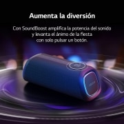 LG xboom XG5QGR - Altavoz inalámbrico, bluetooth, 20W, hasta 18h batería, resistencia IP67, Gris, XG5QGR