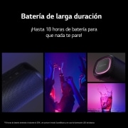 LG xboom XG5QGR - Altavoz inalámbrico, bluetooth, 20W, hasta 18h batería, resistencia IP67, Gris, XG5QGR
