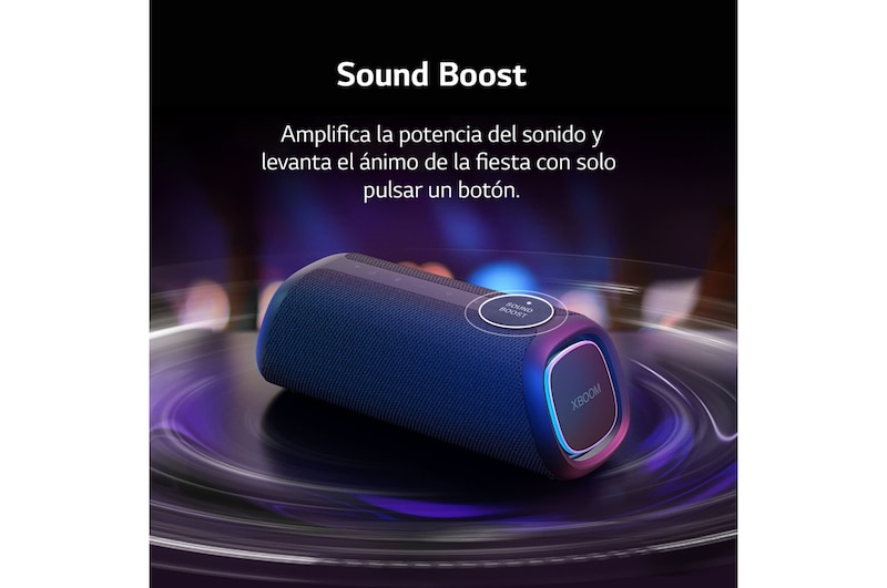 LG xboom XG7QBK - Altavoz inalámbrico, bluetooth, 40W, hasta 24h batería, resistencia IP67, Negro, XG7QBK