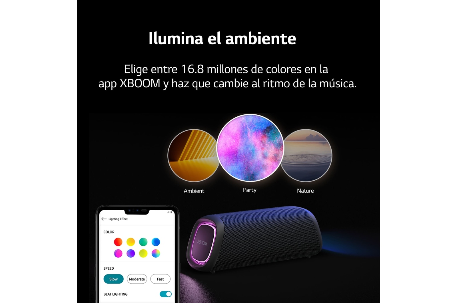 LG xboom XG7QBK - Altavoz inalámbrico, bluetooth, 40W, hasta 24h batería, resistencia IP67, Negro, XG7QBK