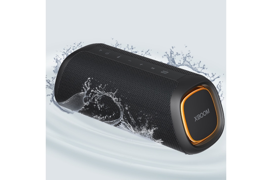 LG xboom XG7QBK - Altavoz inalámbrico, bluetooth, 40W, hasta 24h batería, resistencia IP67, Negro, XG7QBK