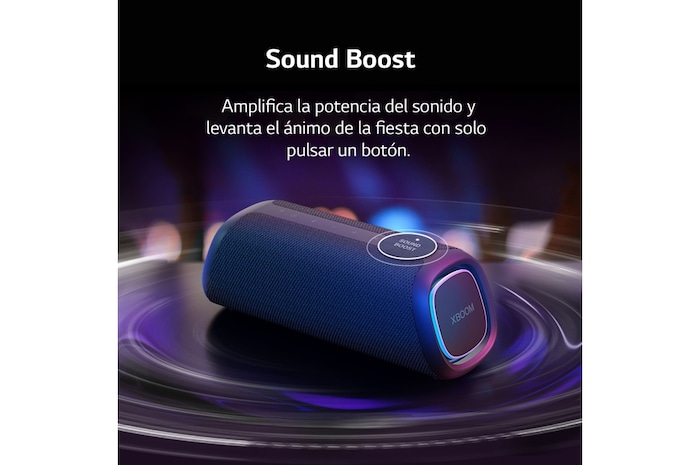 LG xboom XG7QBK - Altavoz inalámbrico, bluetooth, 40W, hasta 24h batería, resistencia IP67, Negro, XG7QBK