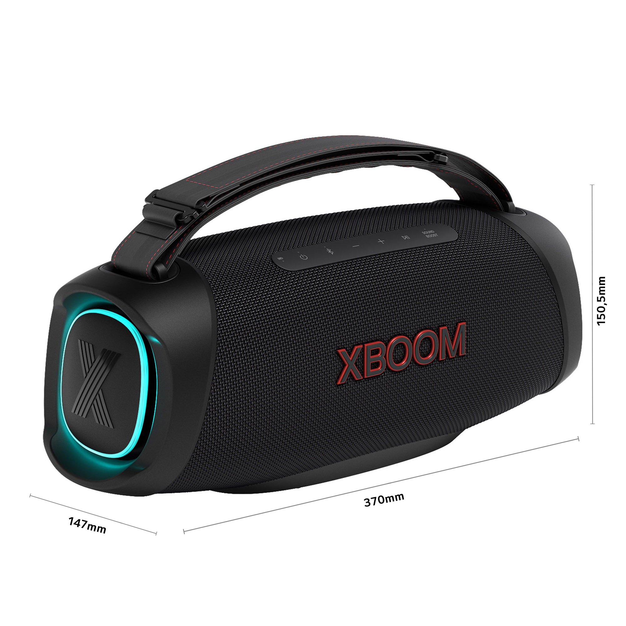 LG XBOOM Go XG8T Altoparlante Bluetooth 60W, Impermeabile IP67, Batteria 15h, Luci Personalizzabili, Resistenza Militare, Nero