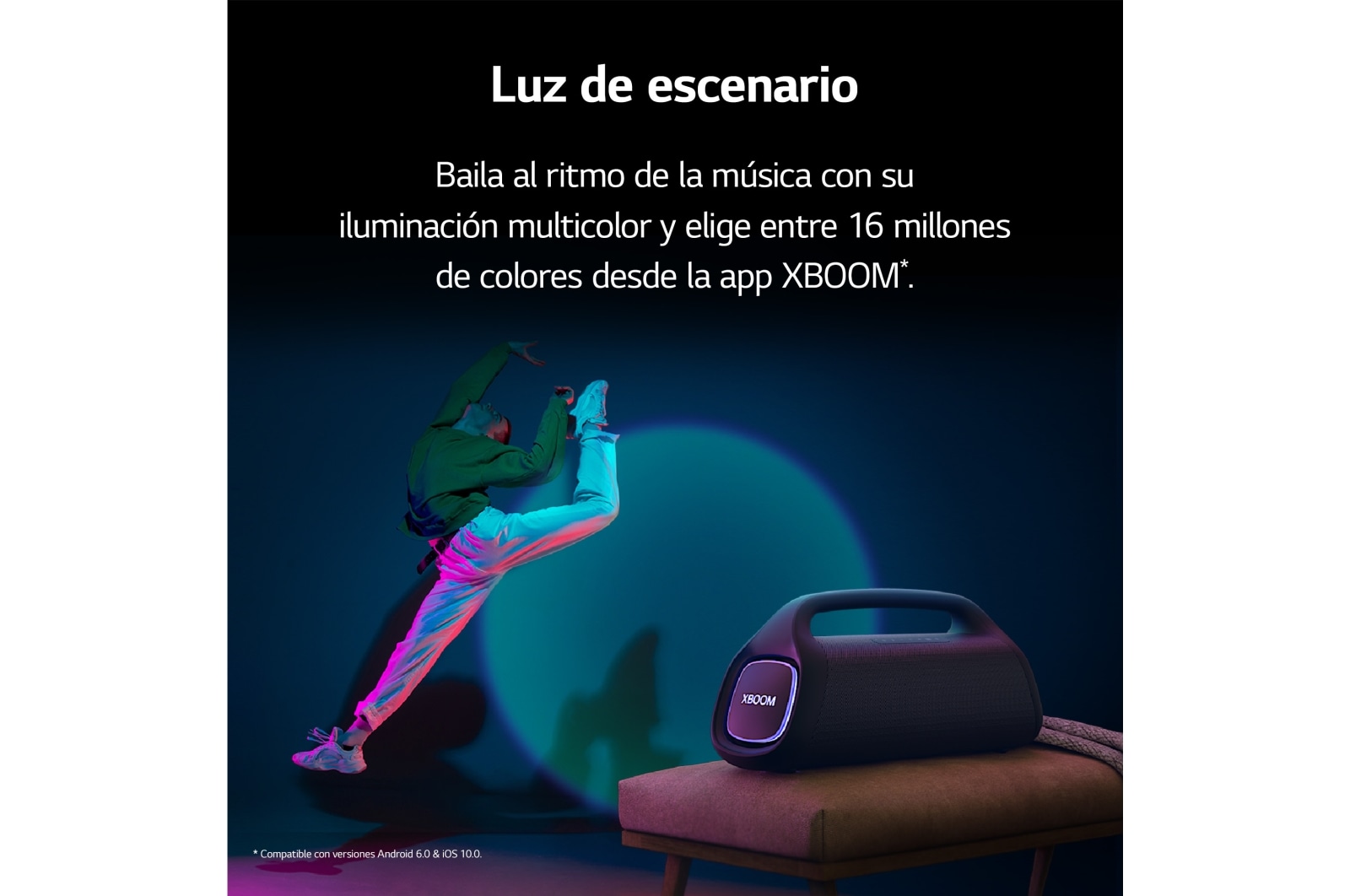 LG Altavoz Bluetooth XBOOM Go XG9QBK. Bajos potentes, resistencia al aguay polvo IP67 y hasta 24 horas de batería, XG9QBK