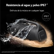 LG Altavoz Bluetooth XBOOM Go XG9QBK. Bajos potentes, resistencia al aguay polvo IP67 y hasta 24 horas de batería, XG9QBK