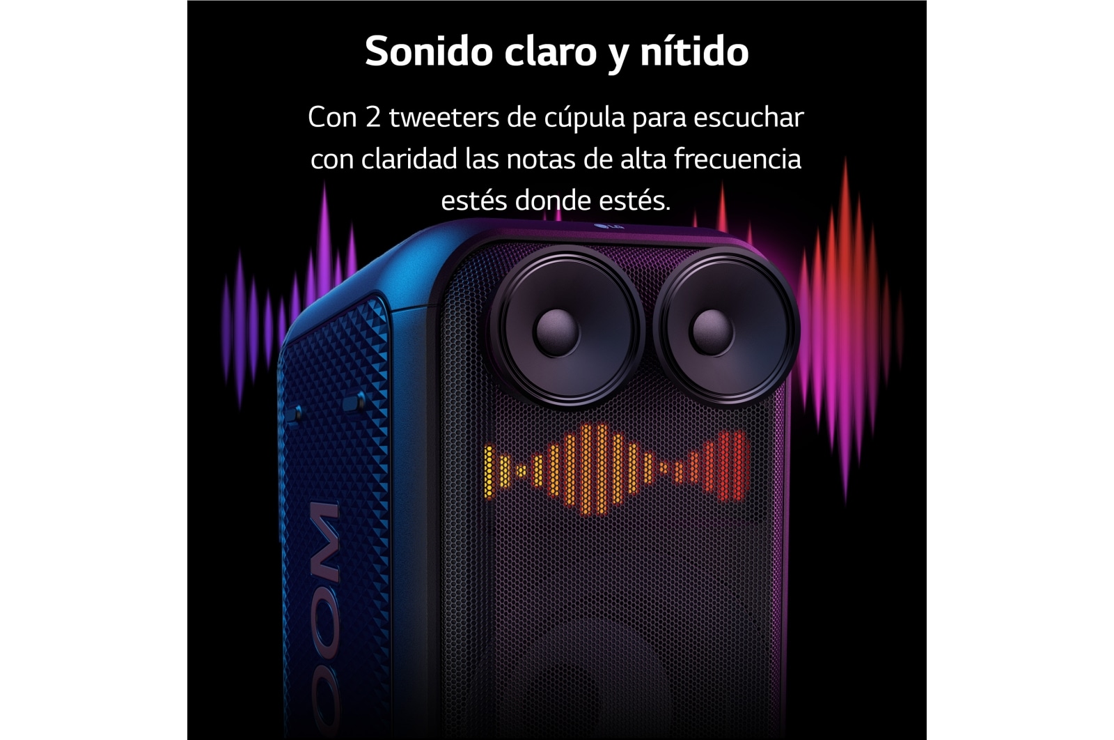 LG xboom La Bestia XL7S - Altavoz gran potencia, 250W, karaoke, luces y pantalla LED, efectos de DJ, Bluetooth, hasta 20h batería, Asa Telescópica y Ruedas, Resistencia IPX4 ,Negro, XL7S