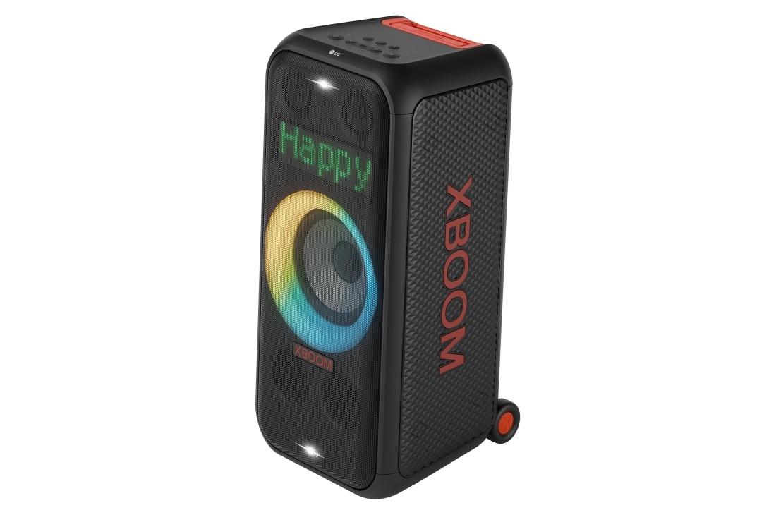 LG xboom La Bestia XL7S - Altavoz gran potencia, 250W, karaoke, luces y pantalla LED, efectos de DJ, Bluetooth, hasta 20h batería, Asa Telescópica y Ruedas, Resistencia IPX4 ,Negro, XL7S