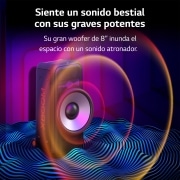 LG xboom La Bestia XL7S - Altavoz gran potencia, 250W, karaoke, luces y pantalla LED, efectos de DJ, Bluetooth, hasta 20h batería, Asa Telescópica y Ruedas, Resistencia IPX4 ,Negro, XL7S