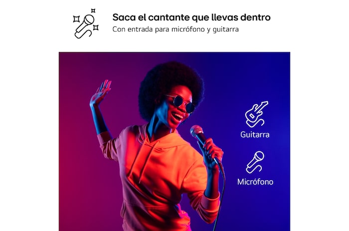 LG xboom La Bestia XL9T - Altavoz gran potencia, karaoke, luces y pantalla LED, efectos de DJ, Bluetooth, Asa y Ruedas, Resistencia IPX4 ,Negro, XL9T