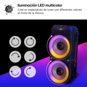 LG xboom La Bestia XL9T - Altavoz gran potencia, karaoke, luces y pantalla LED, efectos de DJ, Bluetooth, Asa y Ruedas, Resistencia IPX4 ,Negro, XL9T