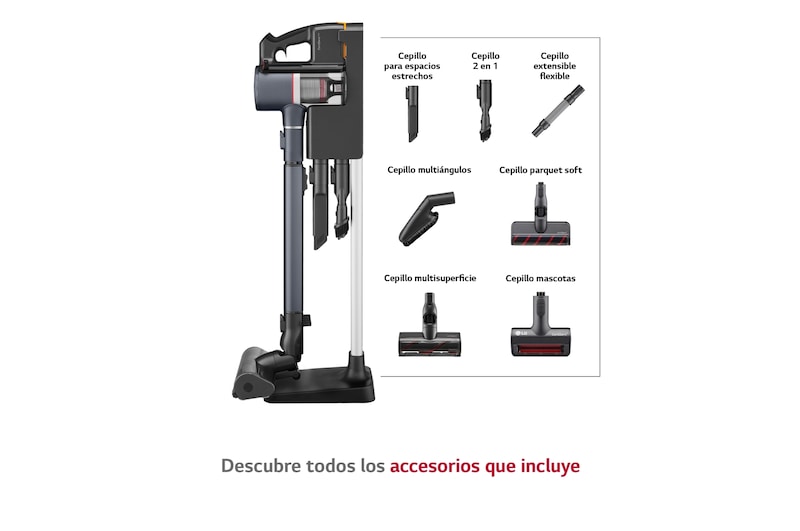 LG CordZero™ 200W Aspirador escoba sin cable PRO Grafito, A9K-PRO2G