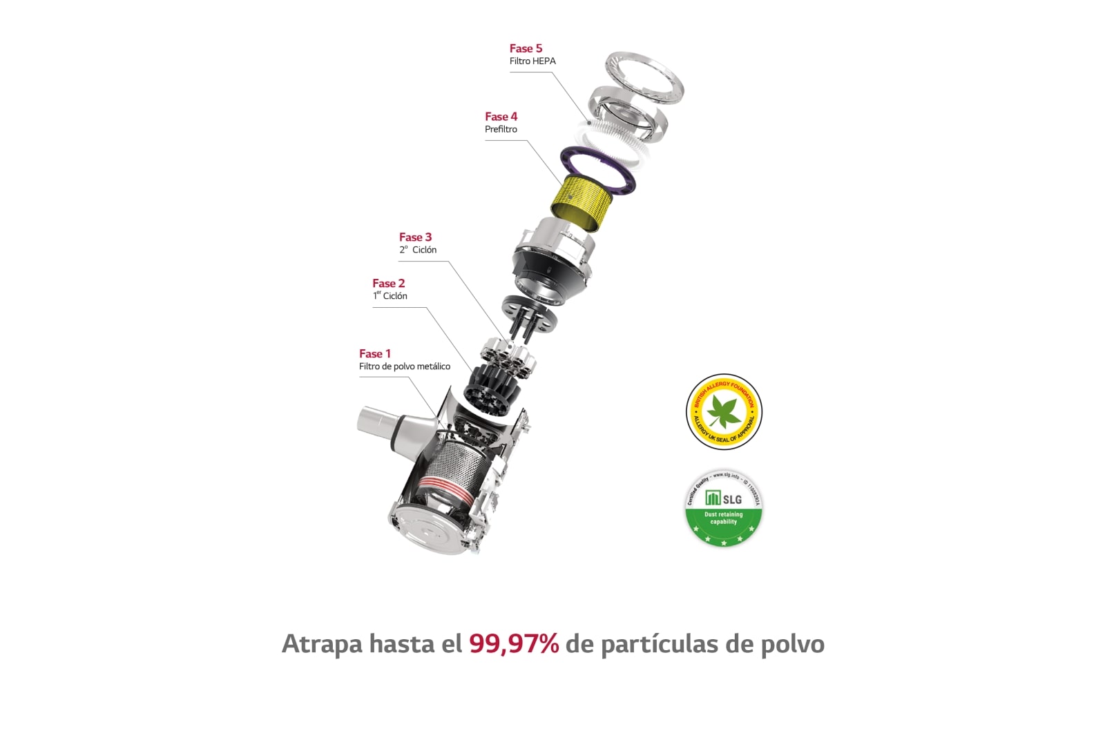 LG CordZero™ 200W Aspirador escoba sin cable PRO Grafito, A9K-PRO2G