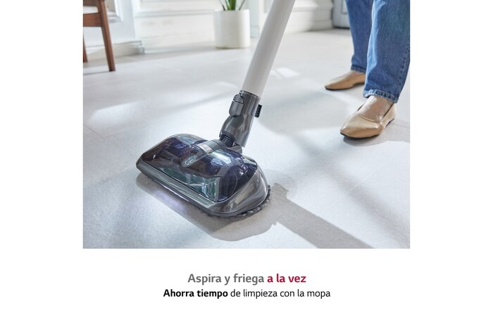 LG Aspirador escoba LG All-in-One Kompressor 210W de succión, sistema de autovaciado, doble batería y sistema de compresión de polvo, A9T-ULTRA2C