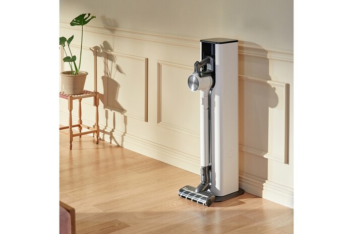 LG Aspirador escoba LG All-in-One Kompressor 210W de succión, sistema de autovaciado, doble batería y sistema de compresión de polvo, A9T-ULTRA2C