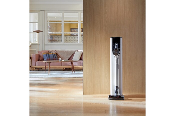 LG Aspirador escoba LG All-in-One Kompressor 210W de succión, sistema de autovaciado, doble batería y sistema de compresión de polvo, A9T-ULTRA2C