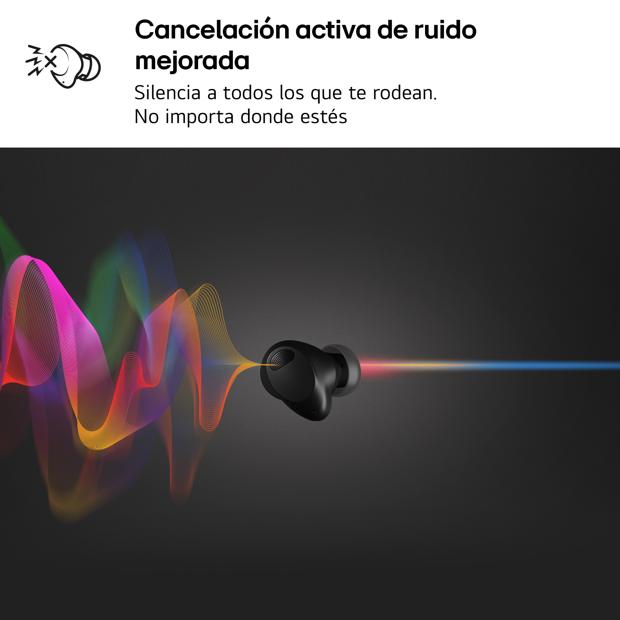 LG TONE Free T90S - auriculares inalámbricos, bluetooth, Dolby Atmos, cancelación de ruido, hasta 36h batería, resistencia IPX4, autolimpieza, grafeno, negro, TONE-T90S.AEUSLBK