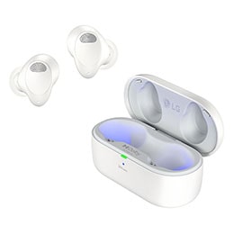 LG TONE Free T90S - auriculares inalámbricos, bluetooth, Dolby Atmos, cancelación de ruido, hasta 36h batería, resistencia IPX4, autolimpieza, grafeno, blanco