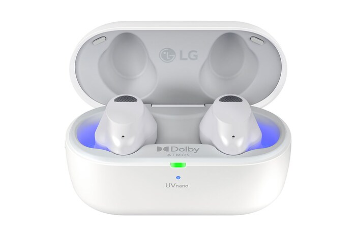 LG TONE Free T90S - auriculares inalámbricos, bluetooth, Dolby Atmos, cancelación de ruido, hasta 36h batería, resistencia IPX4, autolimpieza, grafeno, blanco, TONE-T90S.AEUSLWH