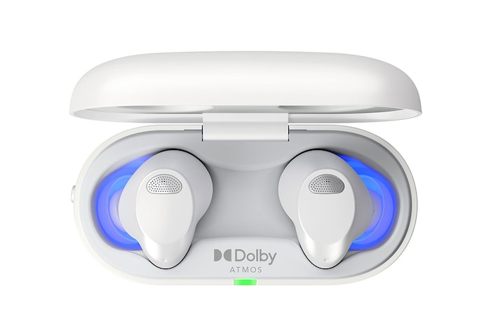 LG TONE Free T90S - auriculares inalámbricos, bluetooth, Dolby Atmos, cancelación de ruido, hasta 36h batería, resistencia IPX4, autolimpieza, grafeno, blanco, TONE-T90S.AEUSLWH