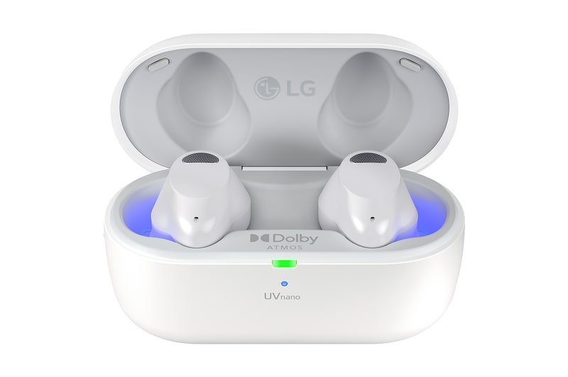 LG TONE Free T90S - auriculares inalámbricos, bluetooth, Dolby Atmos, cancelación de ruido, hasta 36h batería, resistencia IPX4, autolimpieza, grafeno, blanco, TONE-T90S.AEUSLWH
