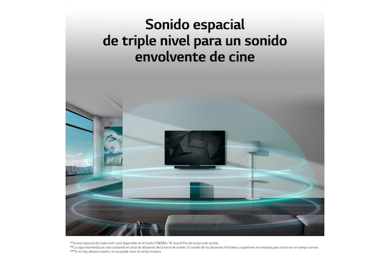 LG Barra de Sonido - LG SC9S, Bluetooth, 400W, 3.1.3  canales con Subwoofer, Dolby Atmos, Gris Oscuro, SC9S