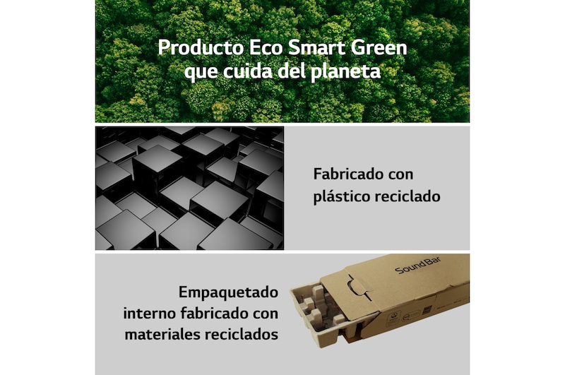 LG Barra de Sonido - LG SC9S, Bluetooth, 400W, 3.1.3  canales con Subwoofer, Dolby Atmos, Gris Oscuro, SC9S