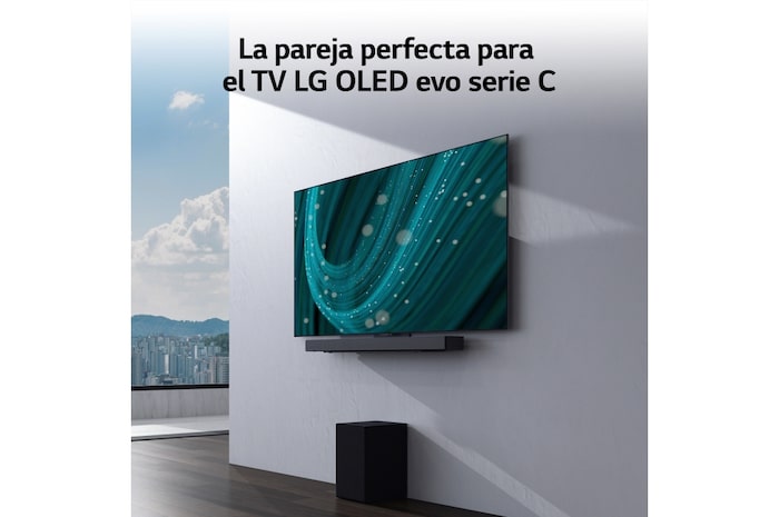 LG Barra de Sonido - LG SC9S, Bluetooth, 400W, 3.1.3  canales con Subwoofer, Dolby Atmos, Gris Oscuro, SC9S