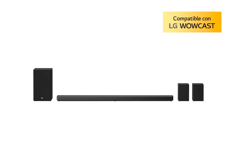 LG SN11RG. Barra de sonido Hi-Res con Dolby Atmos, 770W de potencia, Asistente de Google, Chromecast integrado, subwoofer inalámbrico, Wifi y Bluetooth con tecnología Meridian., SN11RG
